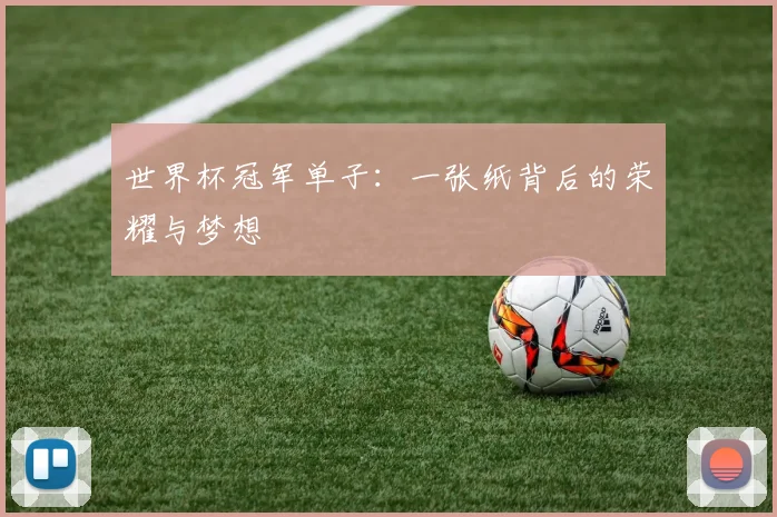 世界杯冠军单子:一张纸背后的荣耀与梦想